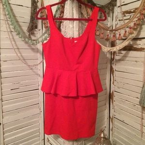 BB Dakota red peplum dress.